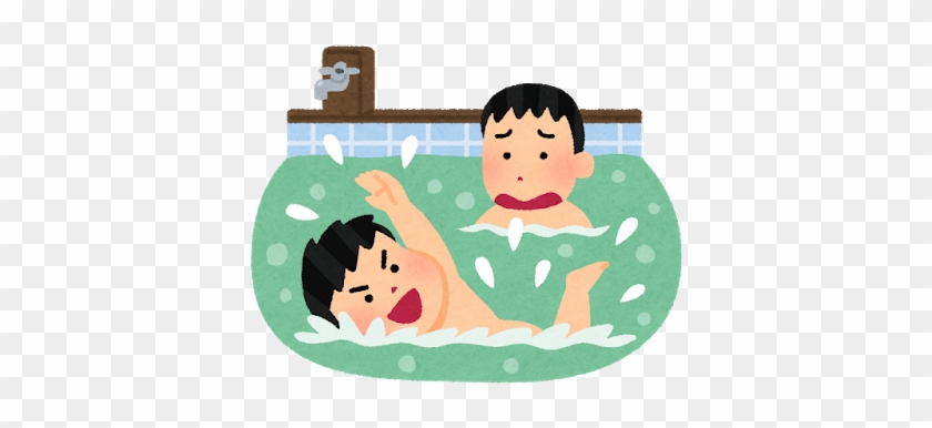 お風呂で泳ぐ子供のイラスト - お 風呂 で 泳ぐ イラスト #855484