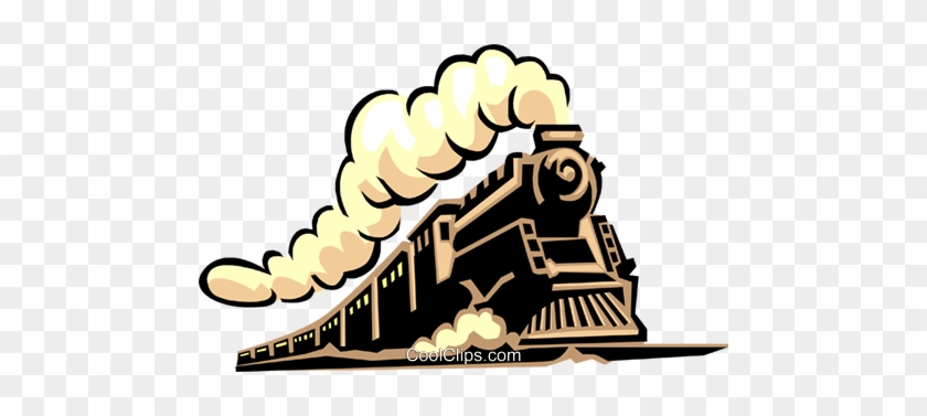 Steam Train Royalty Free Vector Clip Art Illustration - Train Clip Art #855553