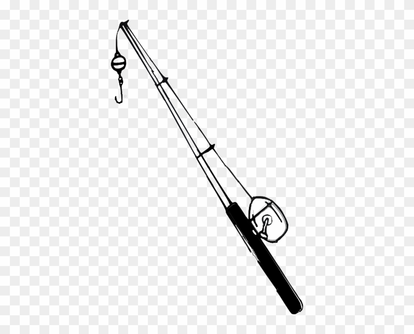 Fishing Rod And Reel Clipart - Fishing Rod Clipart Black And White #855574
