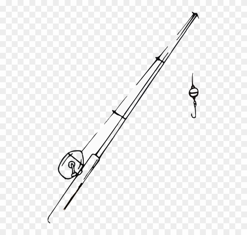 Clip Art Rod Drawing Free Download - Fishing Pole Drawing Easy, HD