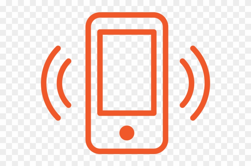 Mobile Phone Icon - Mobile Icon Png Orange #855632