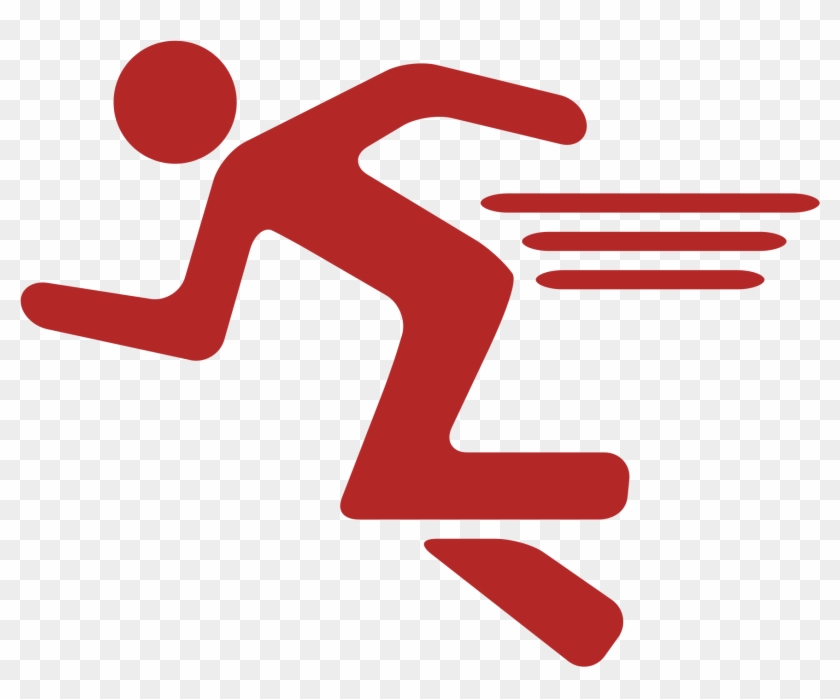 Open - Red Running Icon Png #855776