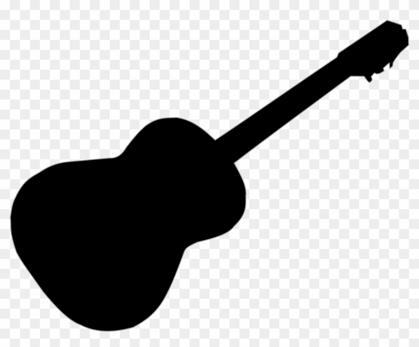 Guitarra, Música, Músico, Equipo, Silueta - Silueta De Una Guitarra #855794