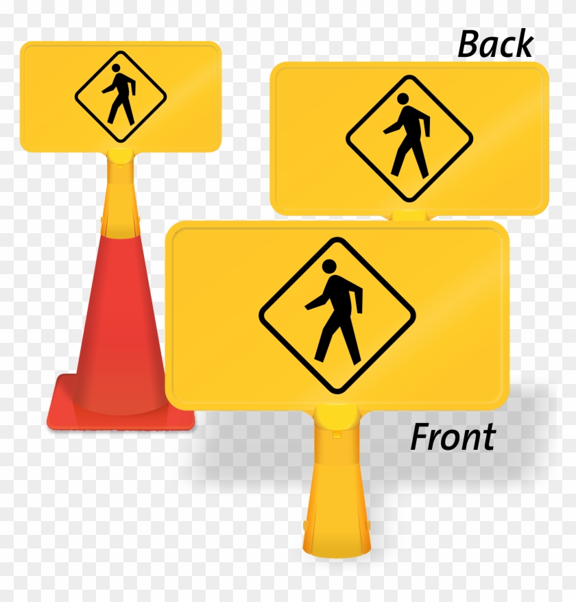 Pedestrian Crossing Coneboss Sign - Gaslamp Quarter Association #855798