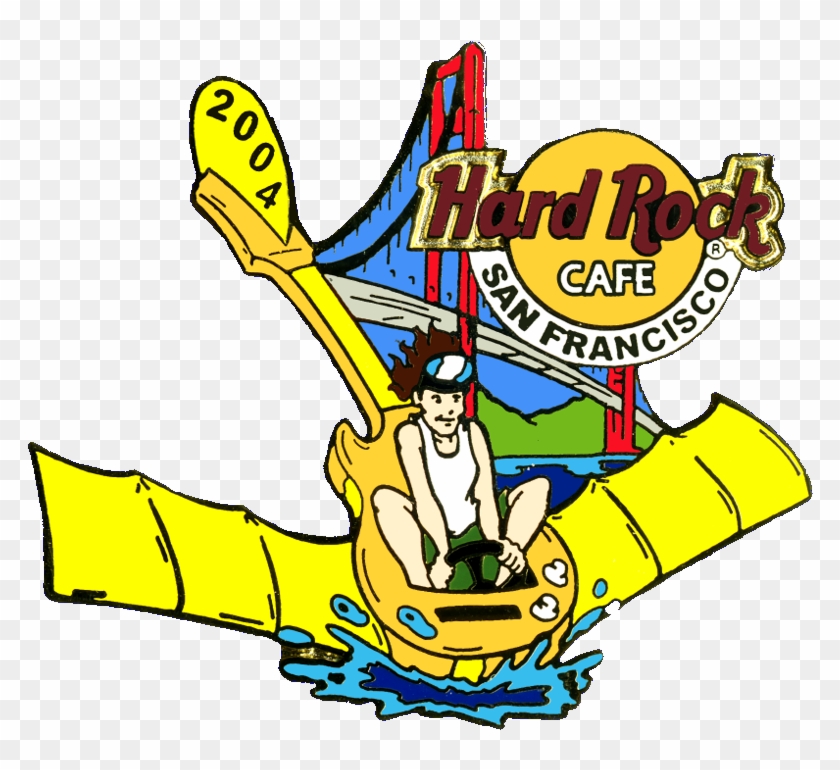 Yellow Flying Machine Guitar - Hard Rock Cafe #855827