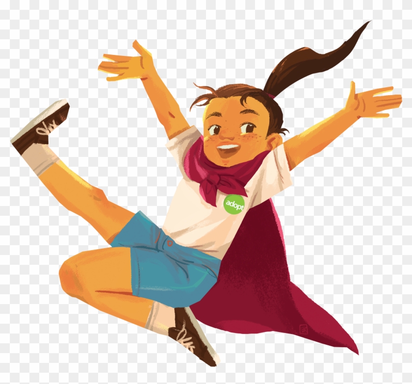 Girl Jumping In Sideways Leg - Adoption #855907