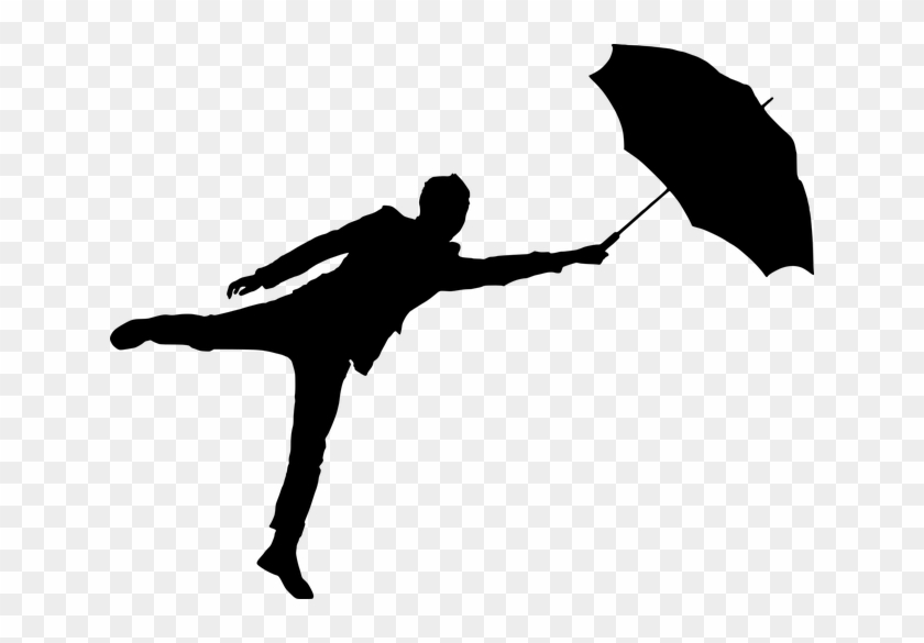 Man With Umbrella Silhouette #855905