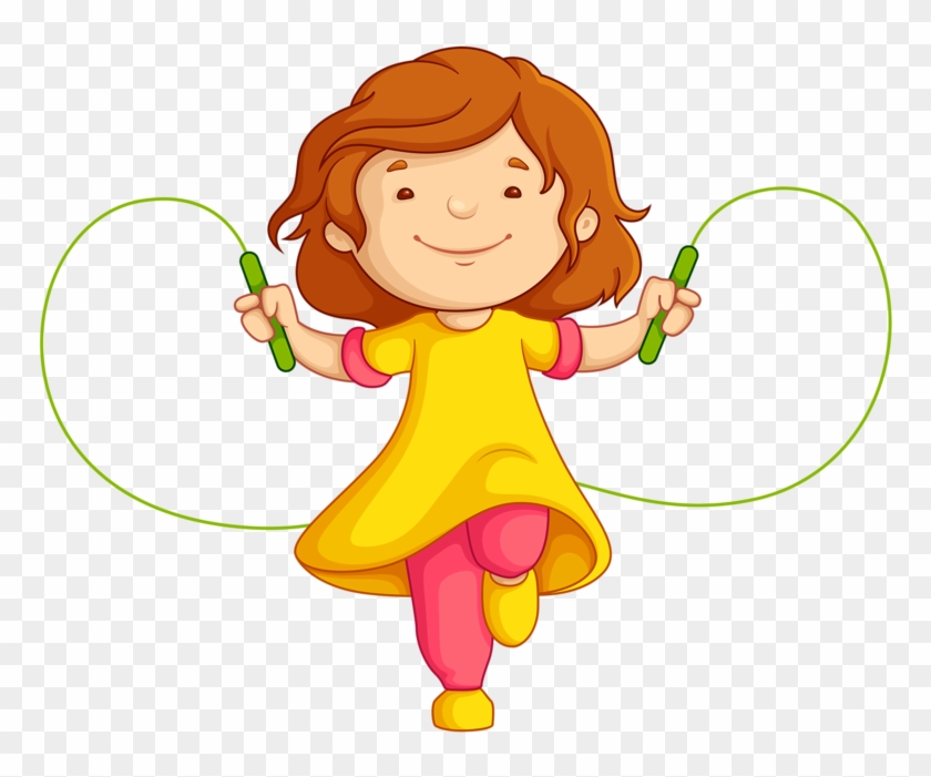 Jump Ropes Jumping Clip Art - Girl Jumping Rope Clipart #855934