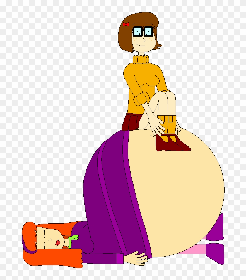 [gif] Velma Jumping On Daphne's Belly By Angry-signs - Angry Signs Gif #855941