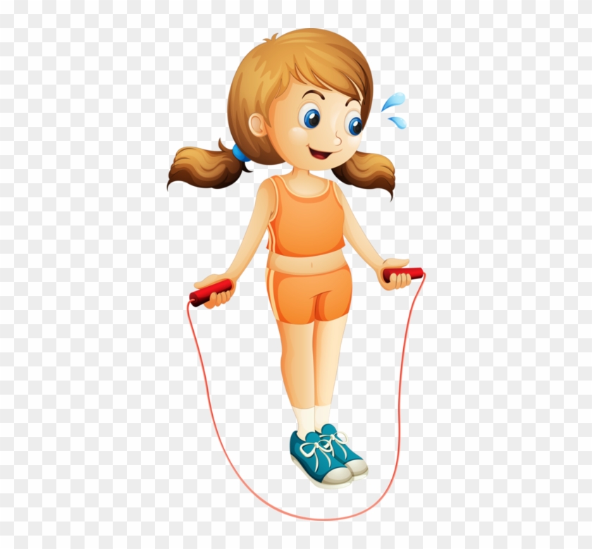 Jump Ropes Jumping Stock Photography - Cartoon Girls Sports #855959