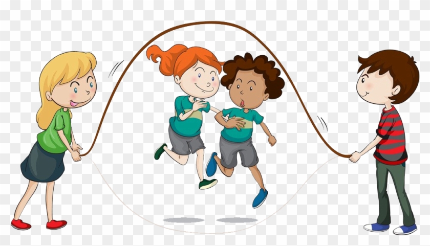 Skipping Rope Play Jumping Illustration - Children Skipping Rope #855962