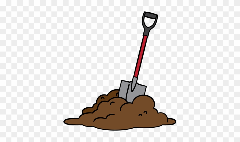Nice Clipart Dirt - Cartoon Shovel In Dirt #856088