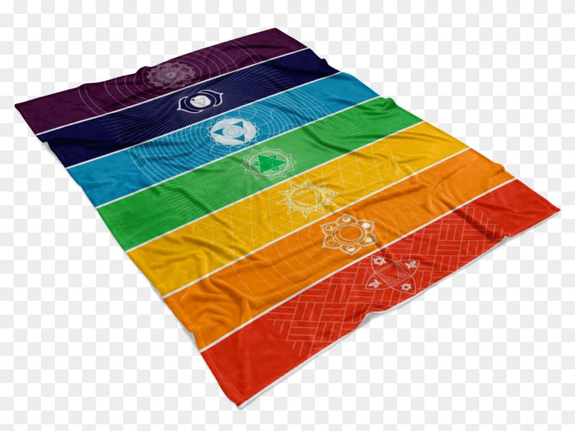 Pill-free Microfiber Fleece Blanket In 7 Chakra Color - Polar Fleece #856125
