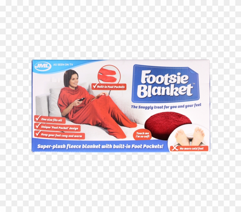 Footsie Blanket: Fleece Blanket With Foot Pockets - #856179