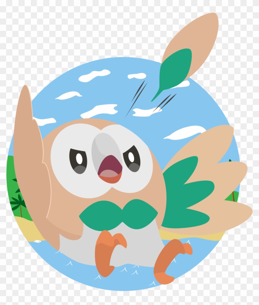 Pokemon Sun And Moon Rowlet Vector Art - Pokemon Sun And Moon Rowlet #856203