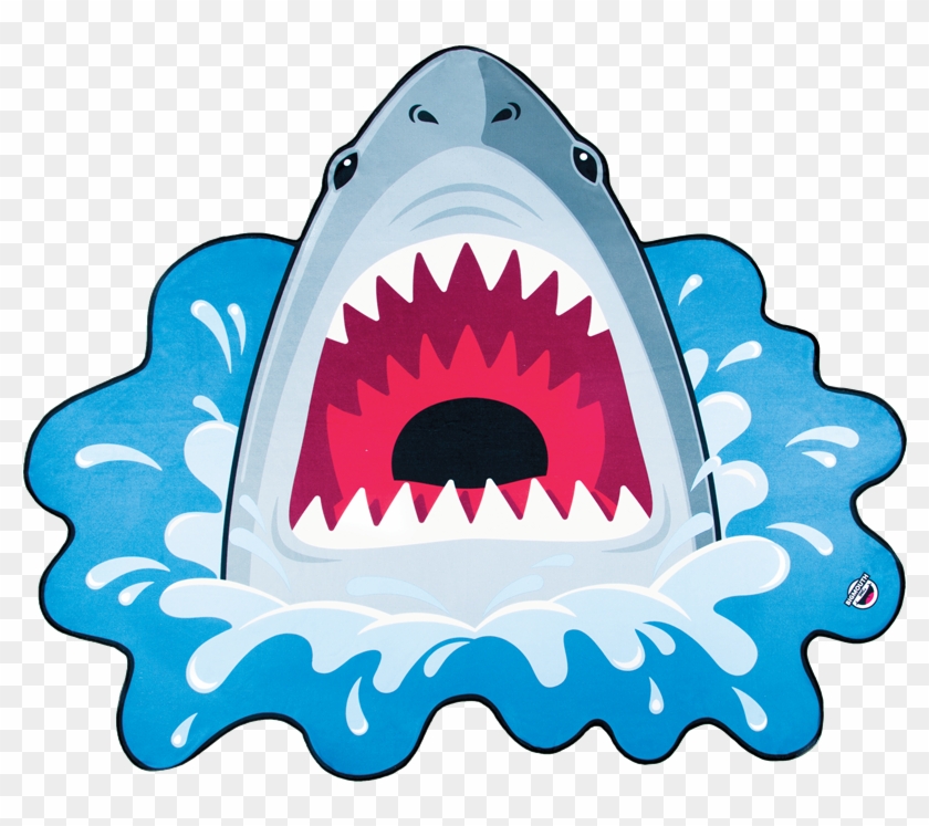 Beach Blanket Gigantic Shark Bite Towel Free Transparent Png Clipart Images Download - roblox shark bite drawing