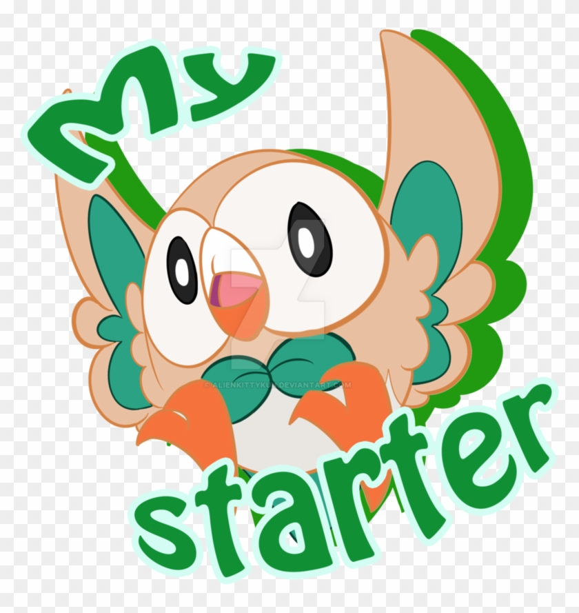 Rowlett Grass Starter By Alienkittykun On Deviantart - Cartoon #856214