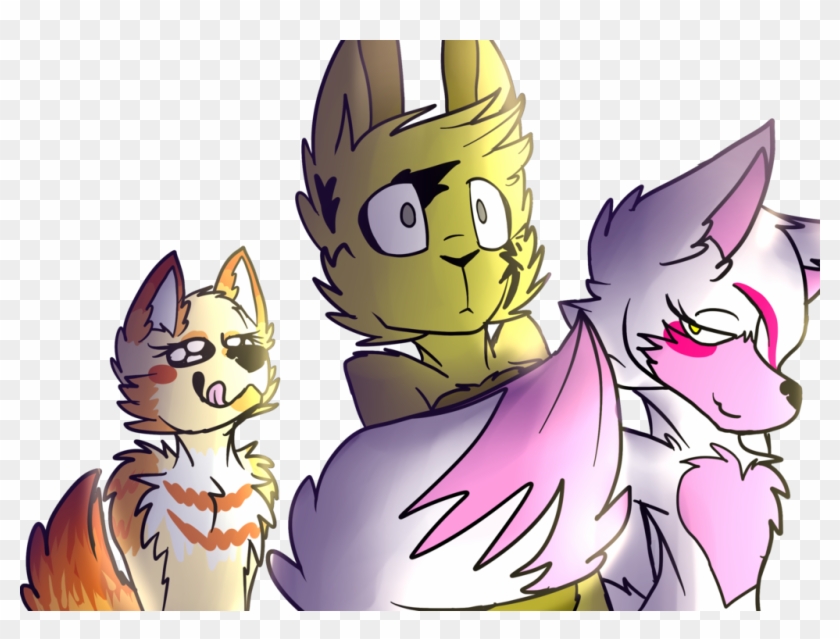 Mangle, Springtrap And Kinza By Giseltmnt - Mangle X Springtrap Anime -  Free Transparent PNG Clipart Images Download