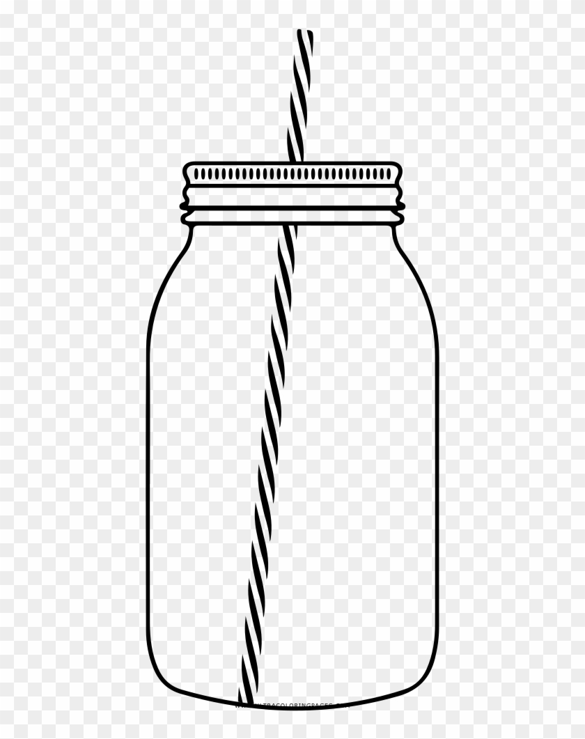 Jar Coloring Page - Mason Jar Dibujo Png #856312