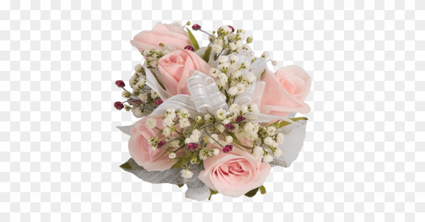 Decorated Rose Corsage, Pink - Garden Roses #856381