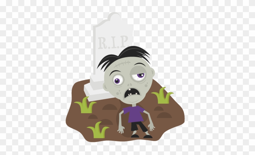 Zombie In Cemetery Svg Cutting Files For Scrapbooking - Cartoon #856402