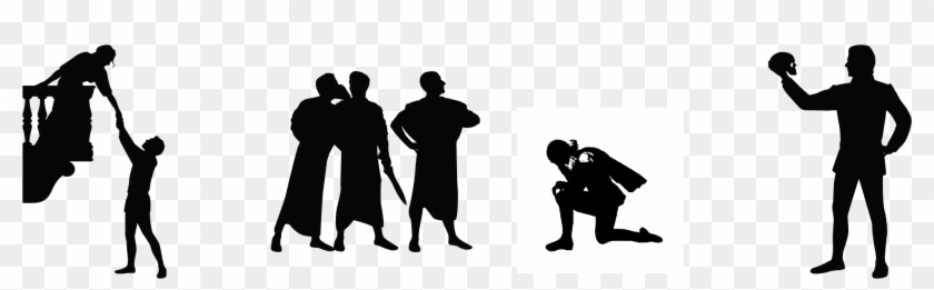 Shakespeare In Action - Romeo And Juliet Silhouette Png #856466