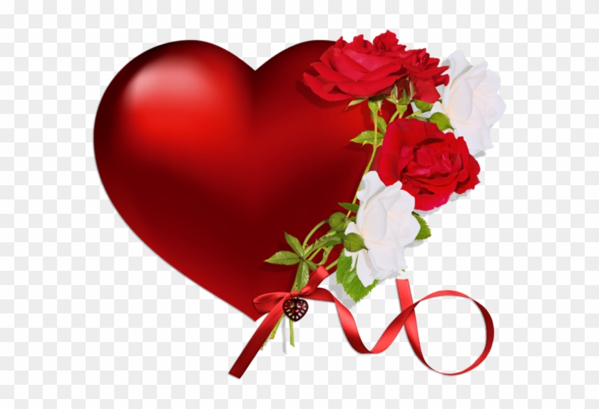 Heart With Roses Png - Red Hearts And Roses #856520
