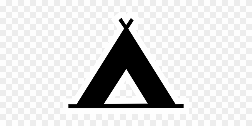 Tepee Camping Map Poi Tent Indian Camping - Tent Silhouette #856693