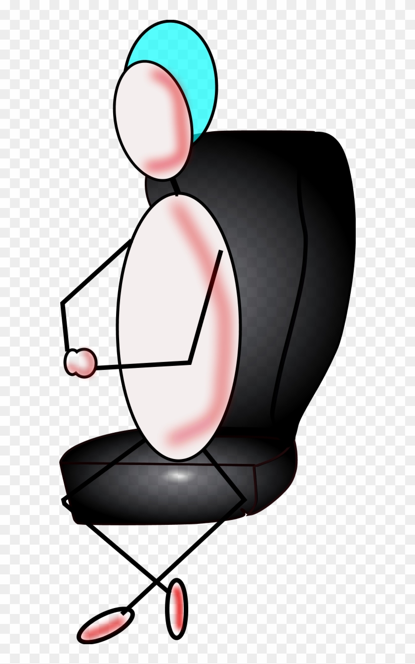 Man Sitting Chair Cartoon - Clip Art #856744