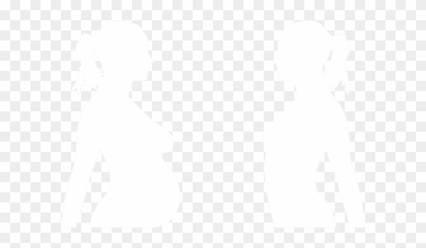 White Silhouette Of A Woman #856777