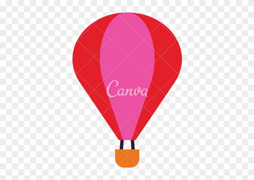 Cartoon Hot Air Balloon Vector Illustration Icon - Use Canva Like A Pro #856856