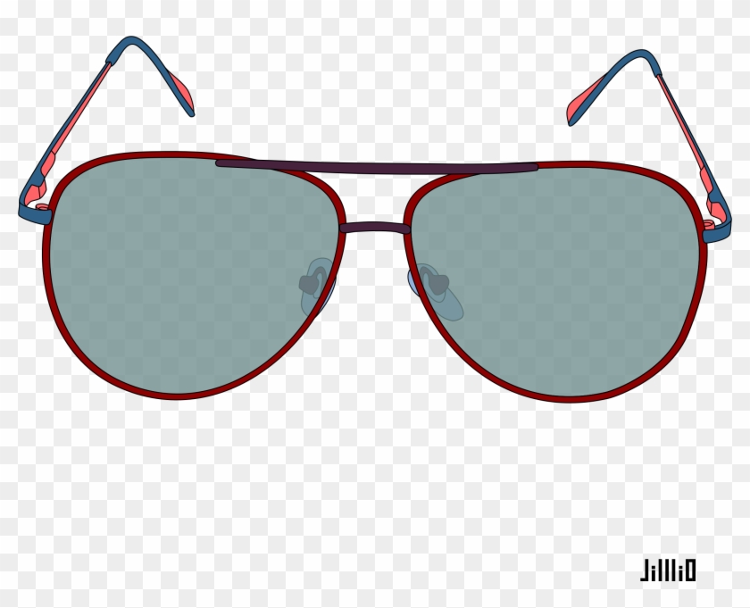 Color Frame Sunglasses - Big Sun Glasses Png #856938