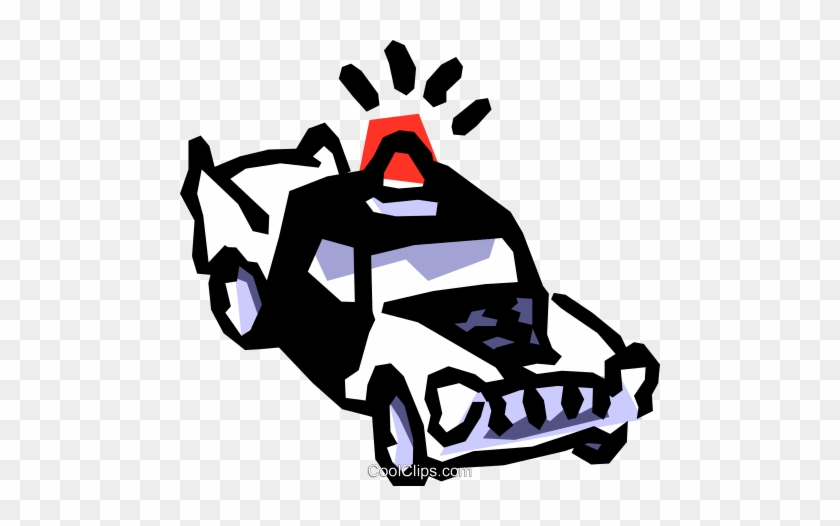 Police Car Royalty Free Vector Clip Art Illustration - Police Car Royalty Free Vector Clip Art Illustration #857010