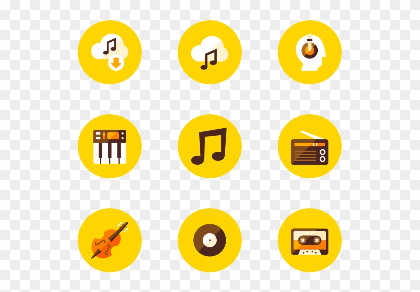 Audio - Yellow Circle Icon Png #857156