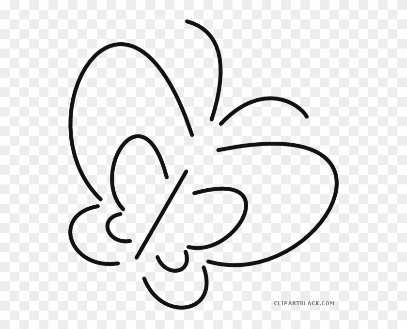 Butterfly Outline Animal Free Black White Clipart Images - Butterfly Black And White #857216