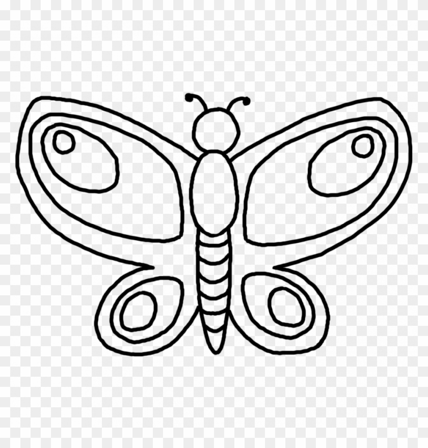 Printable Butterfly Outline Coloring Pages Pattern - Clipart Pictures Butterfly Outline #857232