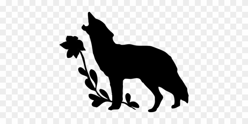 Gray Wolf Silhouette Coyote Drawing Black Wolf - Silhouette Of A Wolf Png #857237