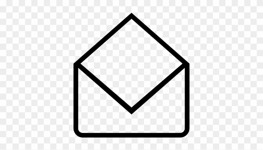 Opened Email Envelope Back Stroke Symbol Vector - Envelope For E Mail #857478