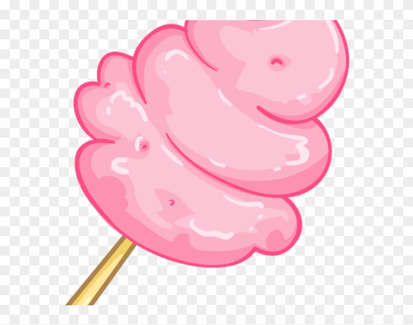 Lollipop Clipart Fairground - Cotton Candy Cartoon Transparent #857564