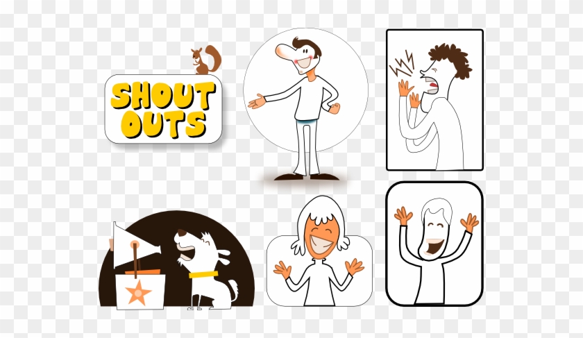 Shout Outs Black White Line Art 555px Shout Out Clip Art Free Transparent Png Clipart Images Download