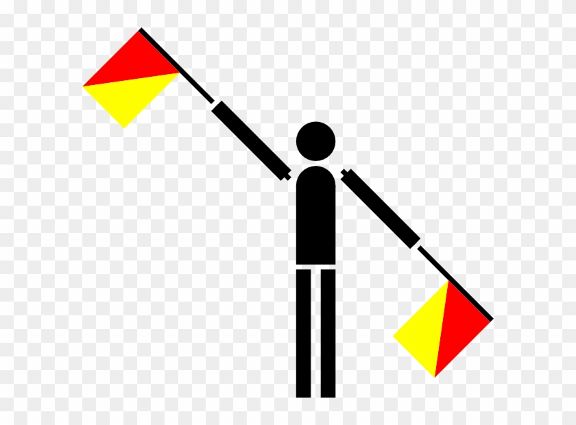 Free Vector Semaphore Annul Clip Art - Semaphore Flag L #857576