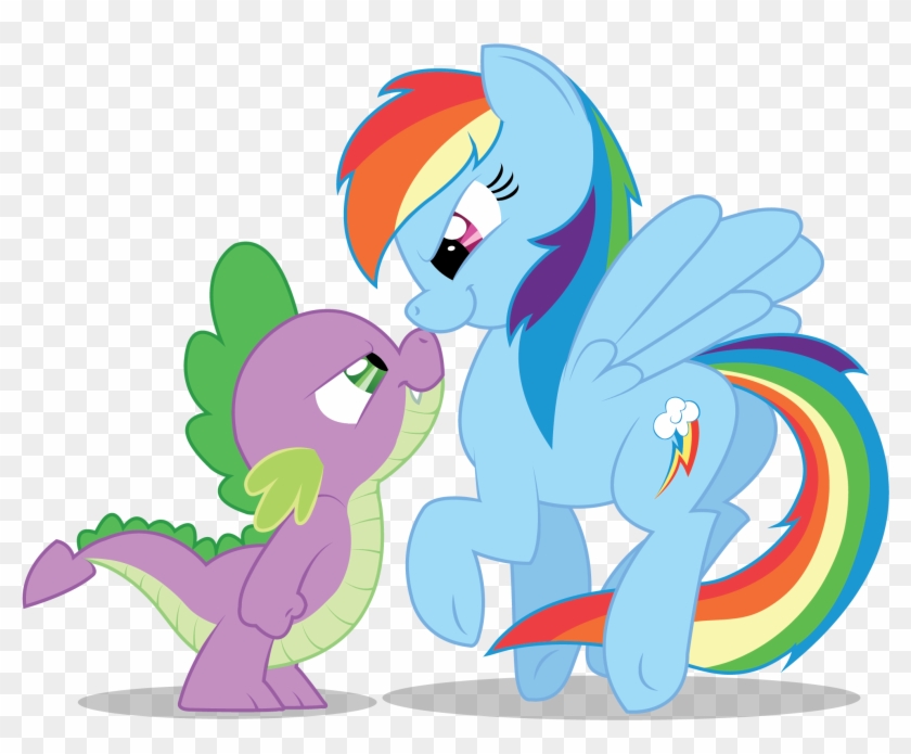 Rainbow Dash Pony Spike Rarity Pinkie Pie Applejack - Mlp Spike And Rainbow Dash #857644
