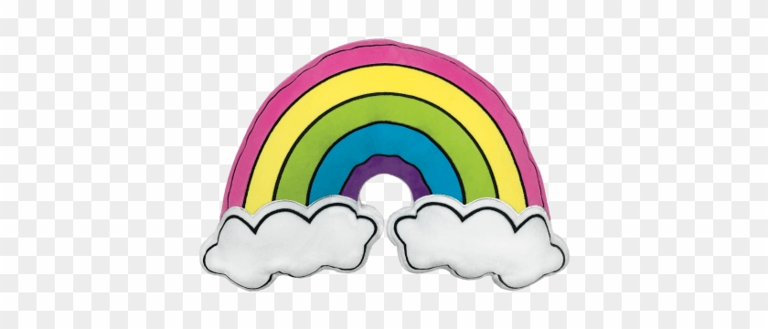 Picture Of Rainbow And Clouds Embroidered Pillow - Embroidery #857760