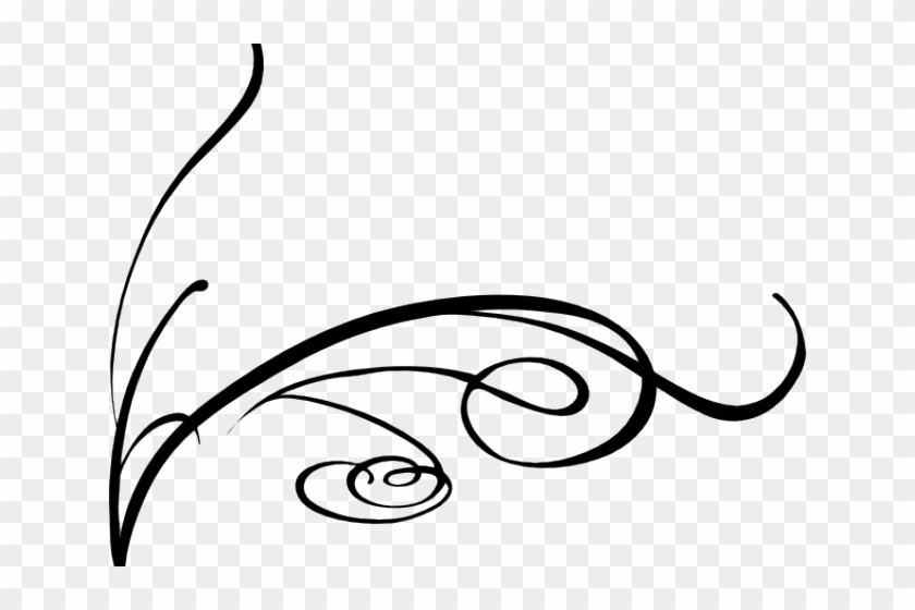 Decorative Line Black Clipart Swirly - Decorative Line #857779