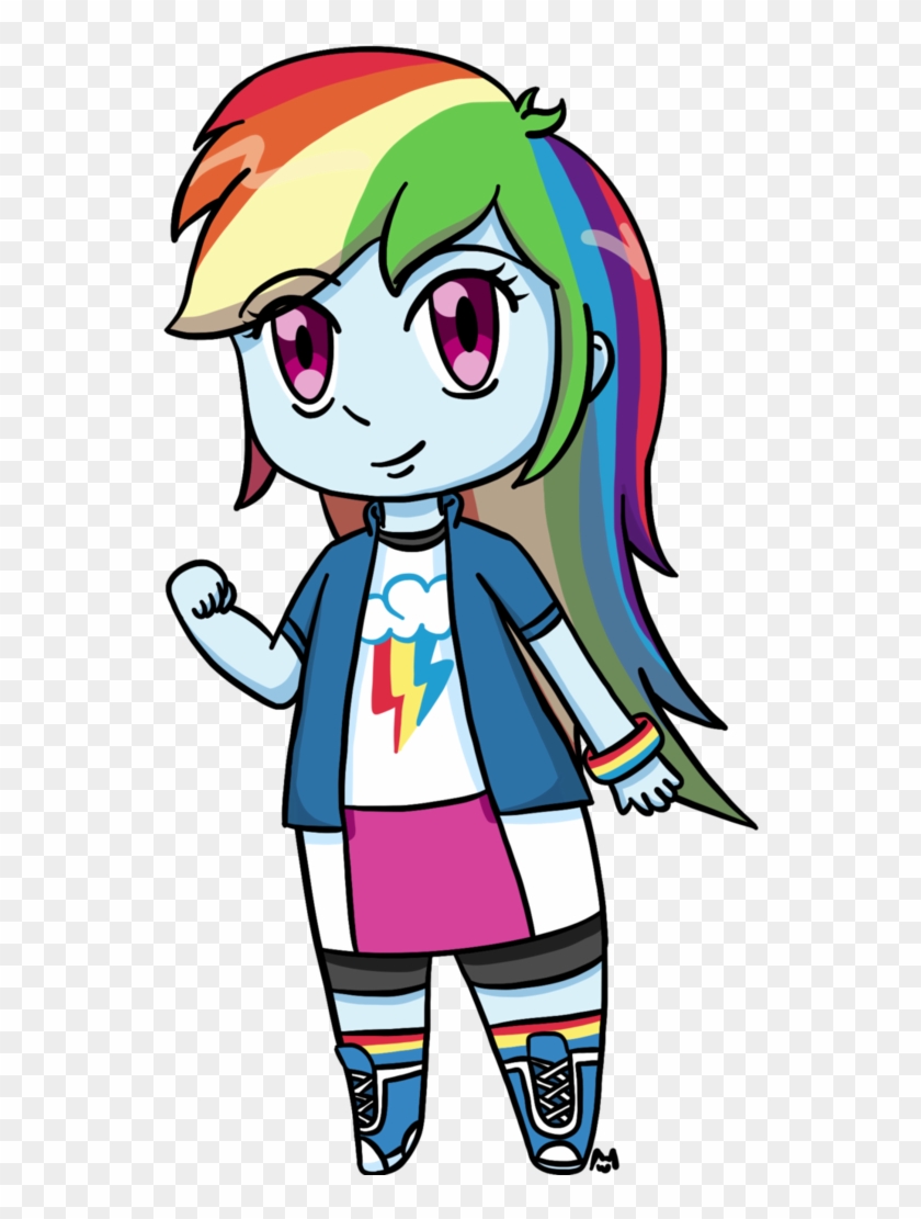 Chibi Rainbow Dash Human By Neko San Art - Cartoon #857883
