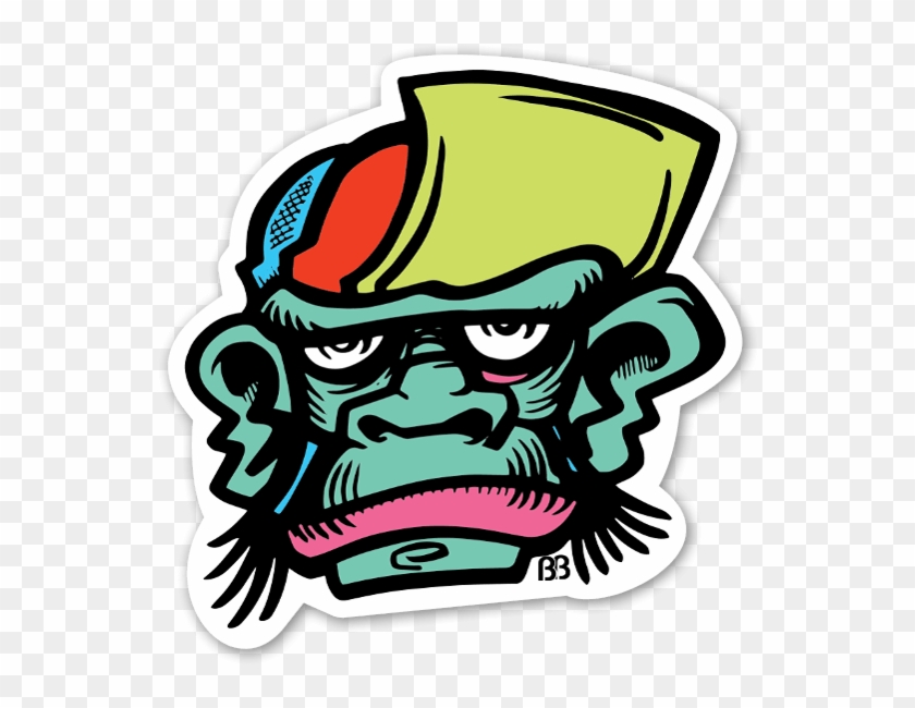 Monkey Cap Sticker Bobby Monkey Cap Sticker - Clip Art #857933