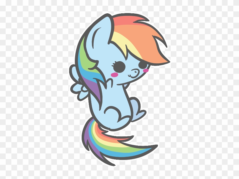Chibi Rainbow Dash - Rainbow Dash Cute Drawing #857937