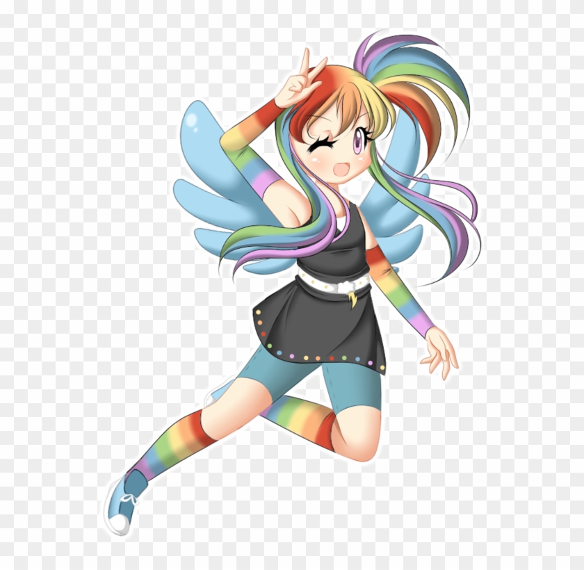 Mlp Keychain - Rainbow Dash Kawaii Anime #857957