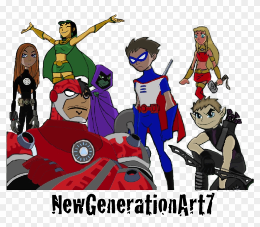 Teen Titans As Avengers By Newgenerationart7 - Teen Titans Go And Avengers #857980