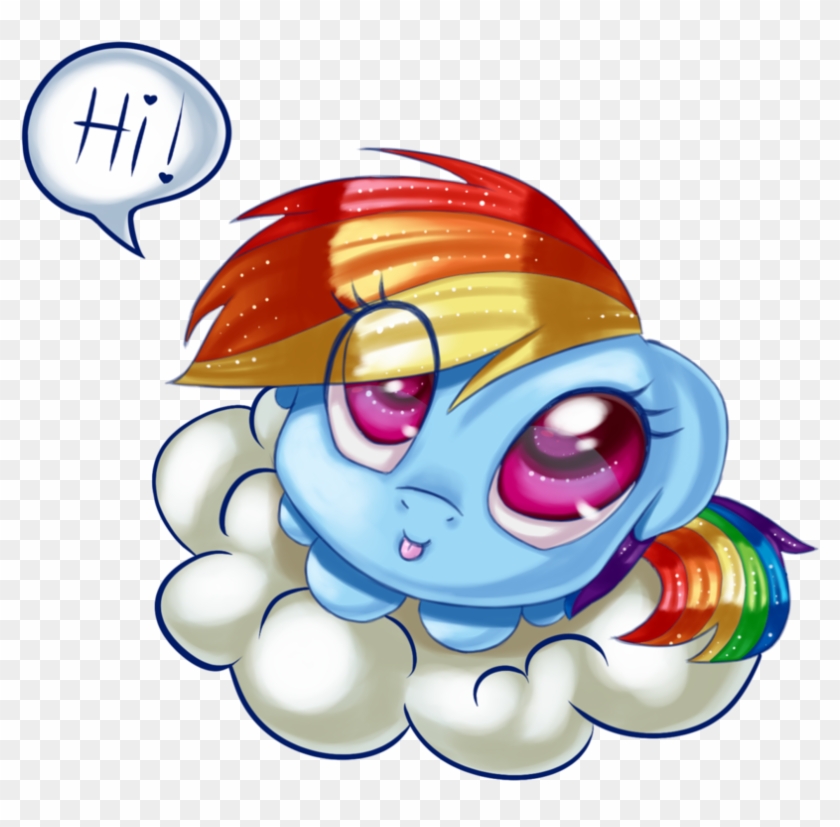 Chibi Rainbow Dash Hola By Pauuha - My Little Pony Rainbow Dash Kawaii #857996